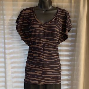 Ella Moss Black Brown Blouse Shirt XS